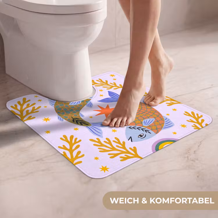 WC Vorleger - Fisch – Unterwasser – Tiere – Abstrakt – Farbenfroh — 5