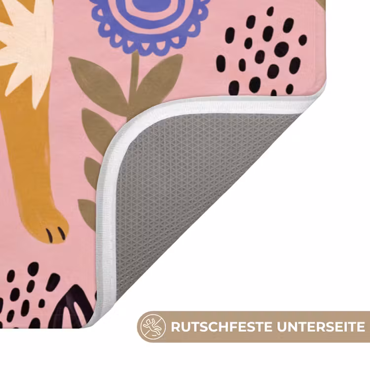 WC Vorleger - Katze – Blumen – Tiere – Modern – Rosa — 3