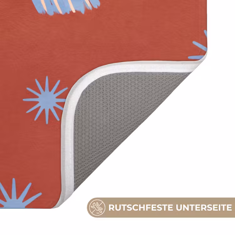 WC Vorleger - Tiere – Sterne – Mond – Abstrakt – Rot — 3