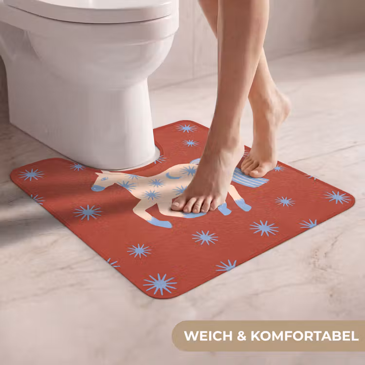 WC Vorleger - Tiere – Sterne – Mond – Abstrakt – Rot — 5