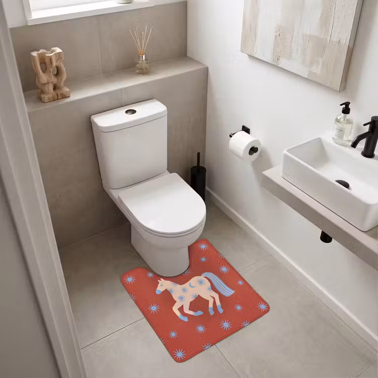 WC Vorleger - Tiere – Sterne – Mond – Abstrakt – Rot — 6