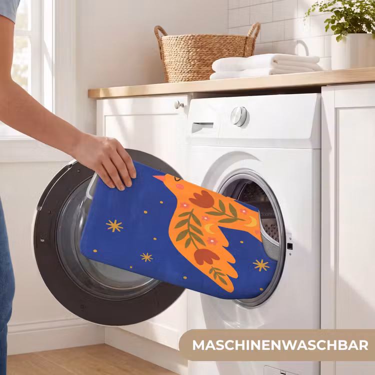 WC Vorleger - Vogel – Blumen – Dekorativ – Orange – Blau — 7