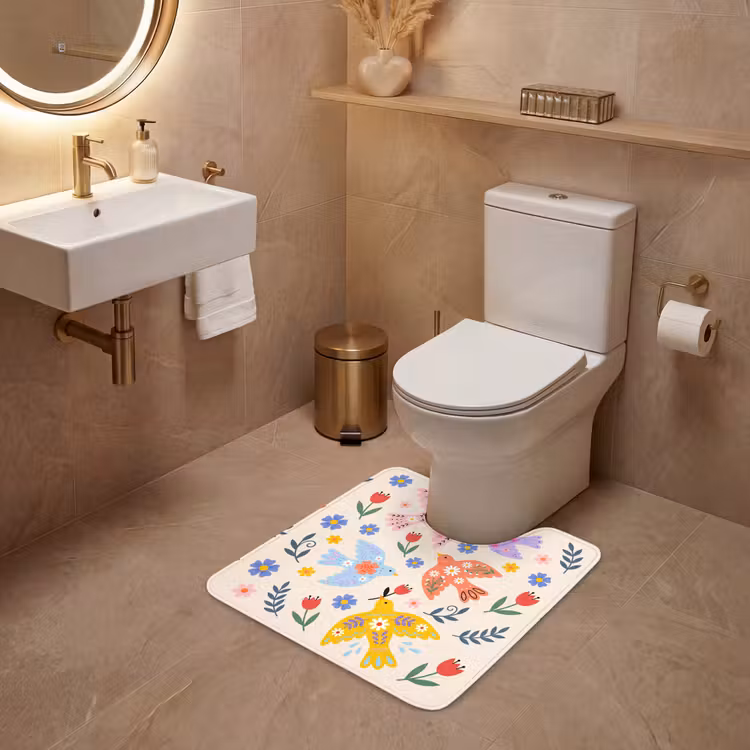 WC Vorleger - Vögel – Blumen – Folk – Bunt – Tiere — 4
