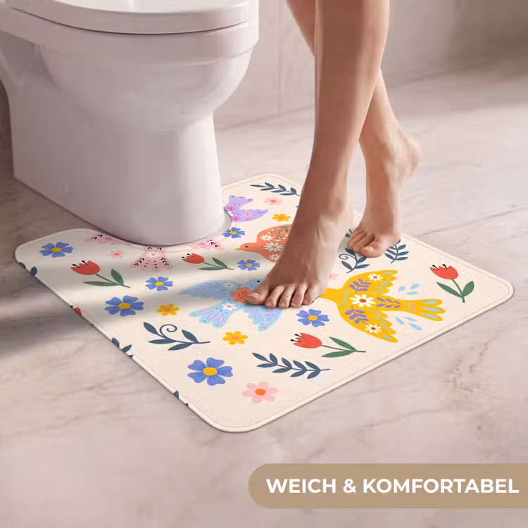 WC Vorleger - Vögel – Blumen – Folk – Bunt – Tiere — 5