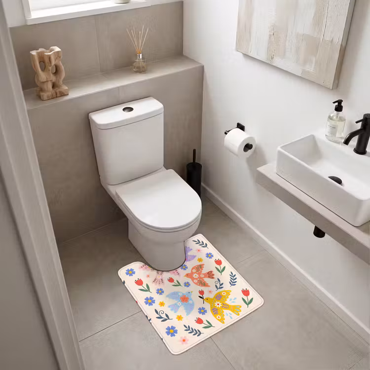 WC Vorleger - Vögel – Blumen – Folk – Bunt – Tiere — 6