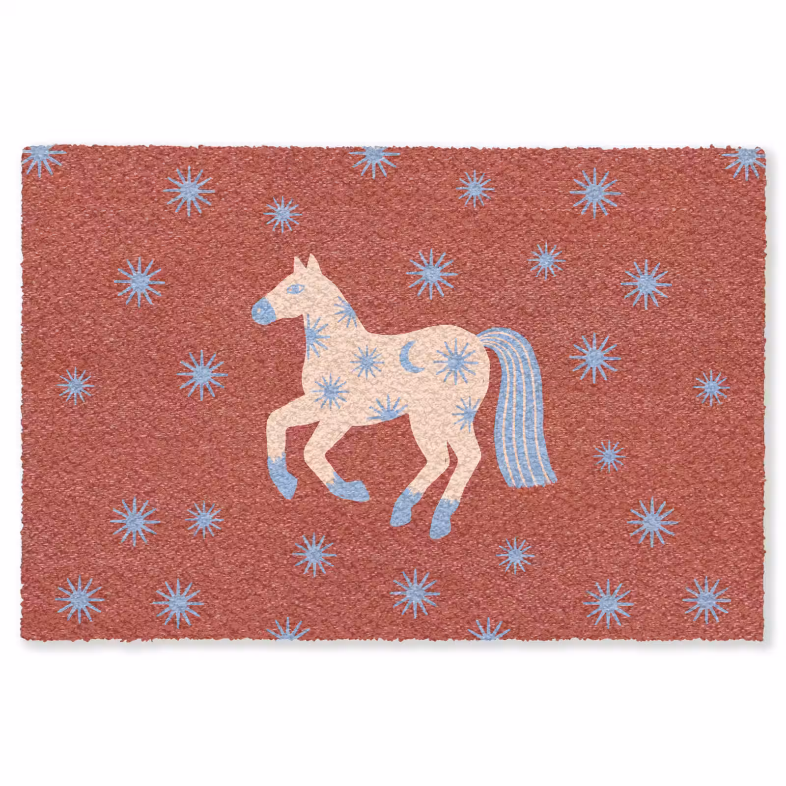 Teppich - Tiere – Sterne – Mond – Abstrakt – Rot — 1