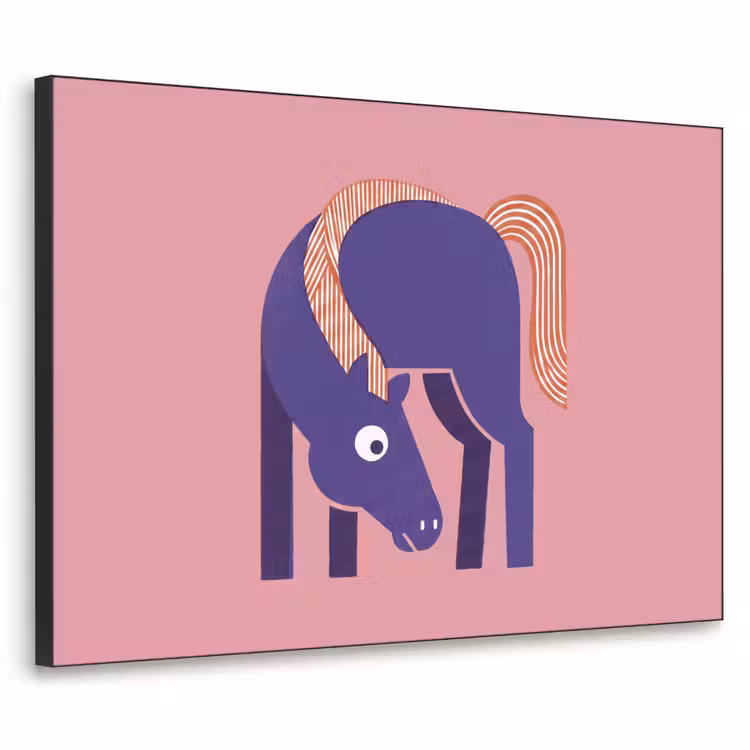 Art Frame - Pferd – Abstrakt – Tiere – Modern – Blau — 1