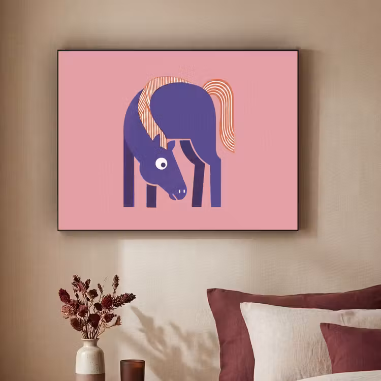 Art Frame - Pferd – Abstrakt – Tiere – Modern – Blau — 2