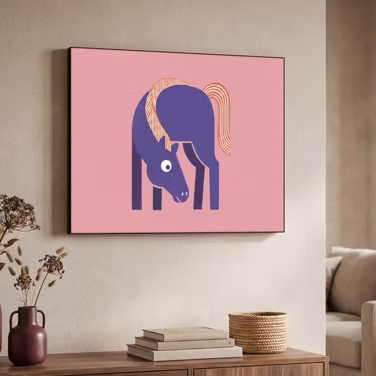 Art Frame - Pferd – Abstrakt – Tiere – Modern – Blau — 3