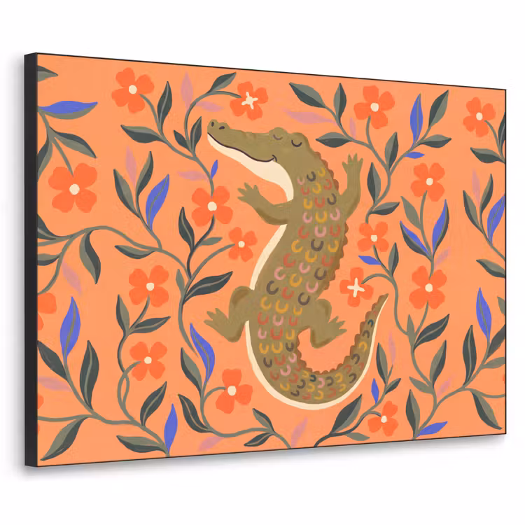 Art Frame - Tiere – Blumen – Orange – Illustration – Natur — 1
