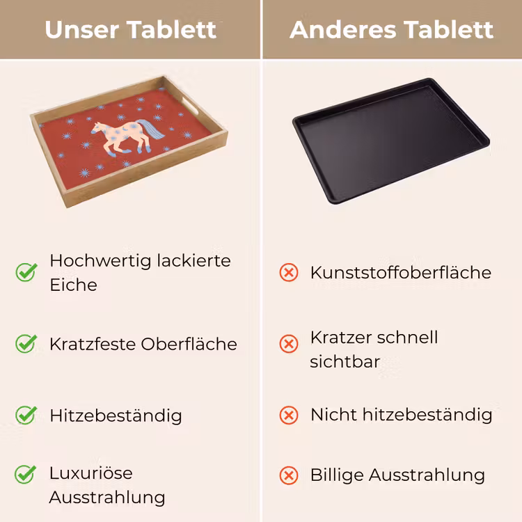 Tablett - Tiere – Sterne – Mond – Abstrakt – Rot — 3