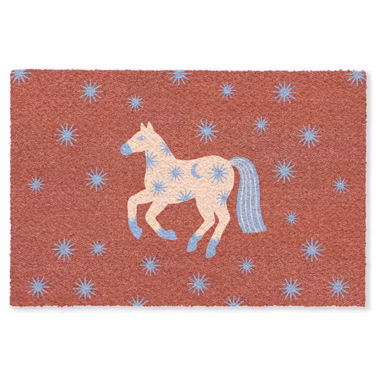 Teppich - Tiere – Sterne – Mond – Abstrakt – Rot — 1
