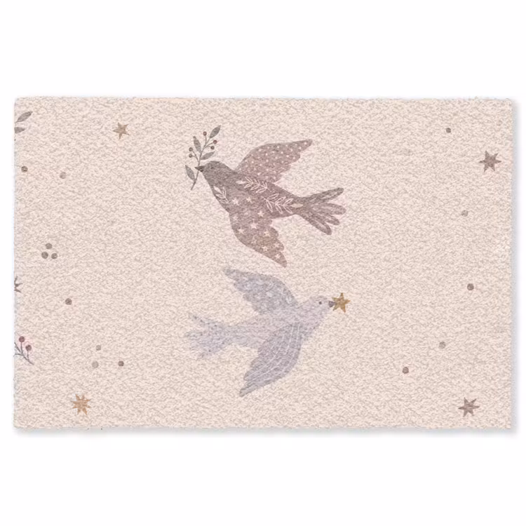 Teppich - Vogel – Beeren – Natur – Modern – Beige — 1