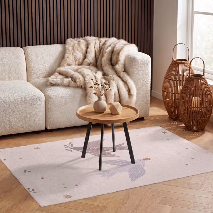 Teppich - Vogel – Beeren – Natur – Modern – Beige — 3