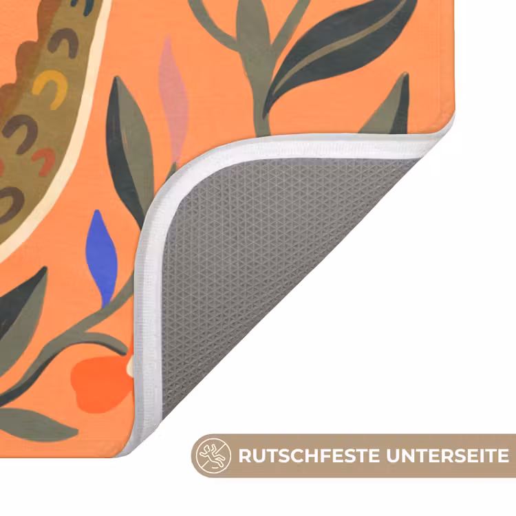 WC Vorleger - Tiere – Blumen – Orange – Illustration – Natur — 3