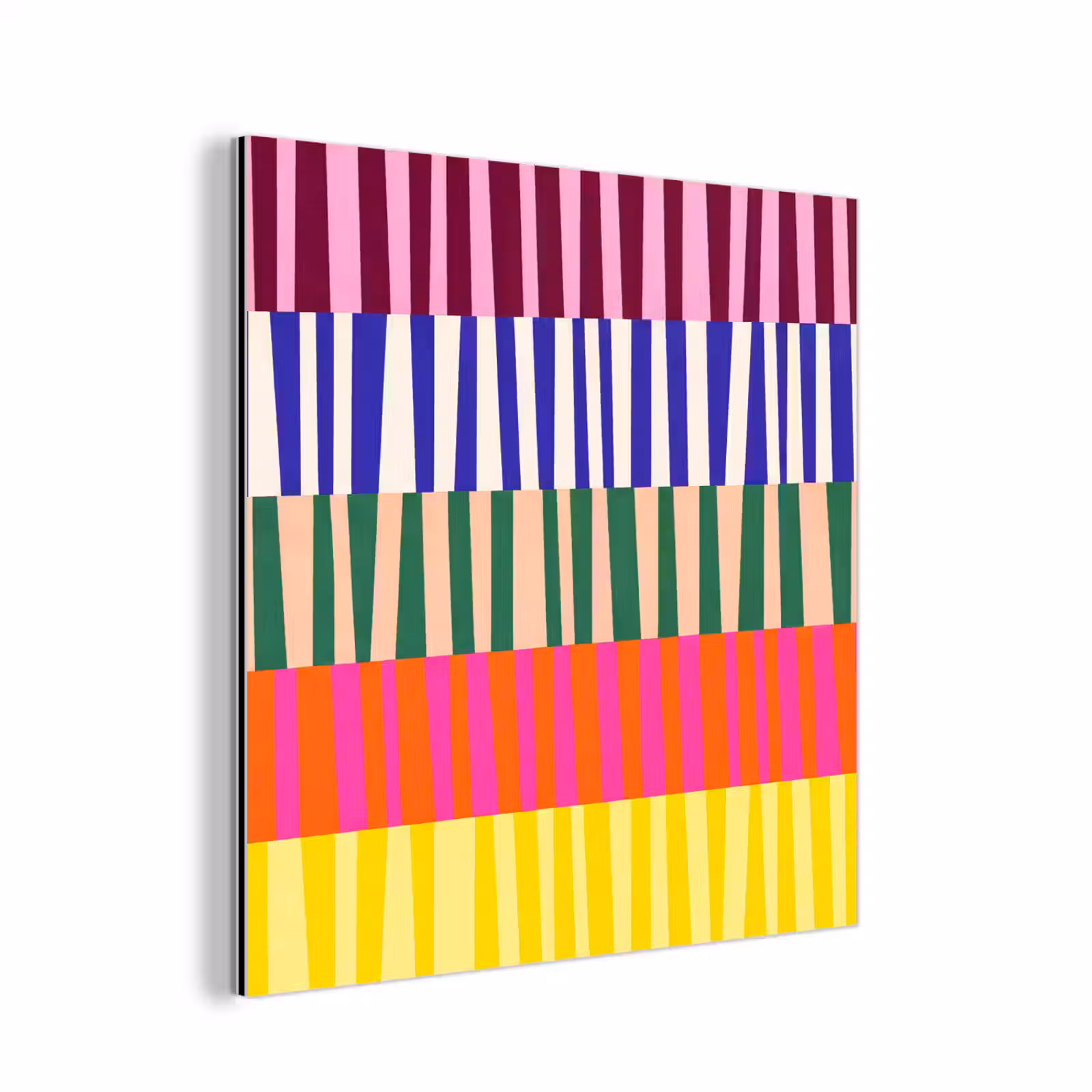 Alu-Dibond-Bild - Muster – Streifen – Abstrakt – Modern – Farbenfroh — 1
