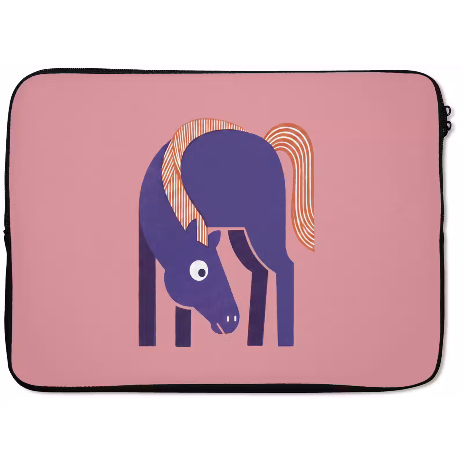 Laptop hülle - Pferd – Abstrakt – Tiere – Modern – Blau — 1