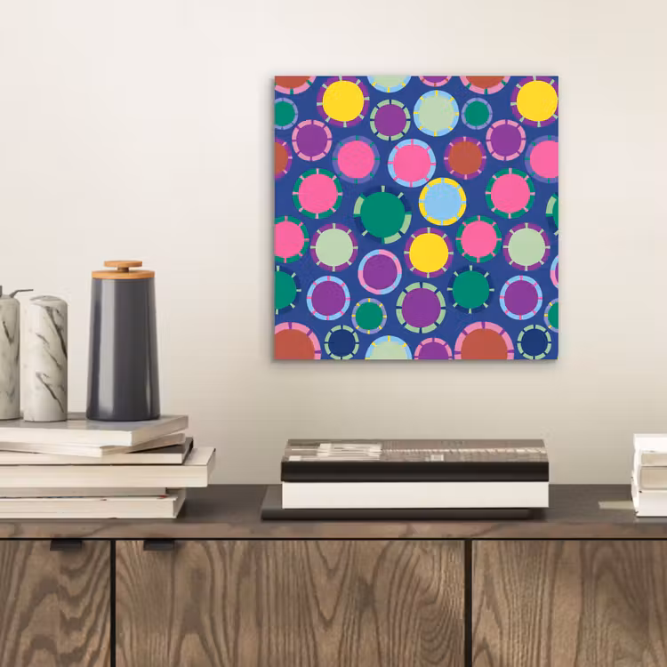 Alu-Dibond-Bild - Muster – Kreise – Abstrakt – Bunt — 2