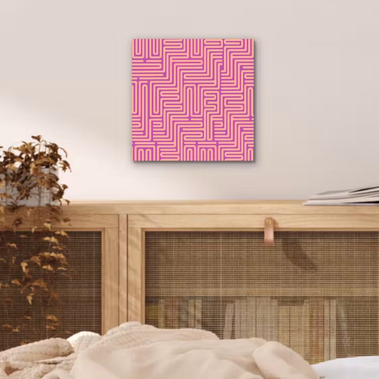 Alu-Dibond-Bild - Muster – Linien – Abstrakt – Modern – Lila — 4