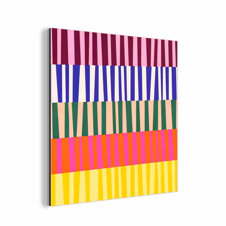 Alu-Dibond-Bild - Muster – Streifen – Abstrakt – Modern – Farbenfroh — 1