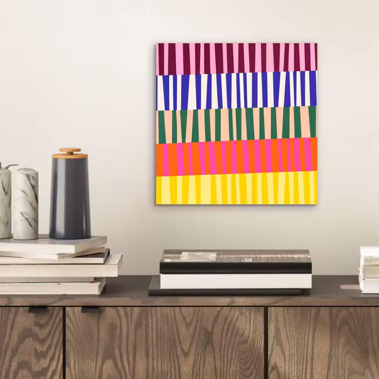 Alu-Dibond-Bild - Muster – Streifen – Abstrakt – Modern – Farbenfroh — 2