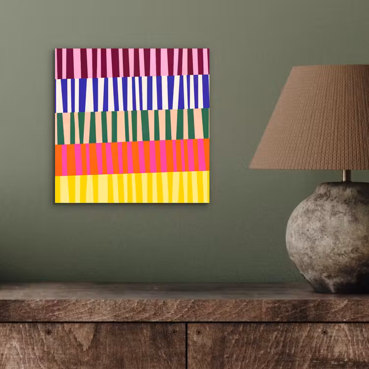 Alu-Dibond-Bild - Muster – Streifen – Abstrakt – Modern – Farbenfroh — 3