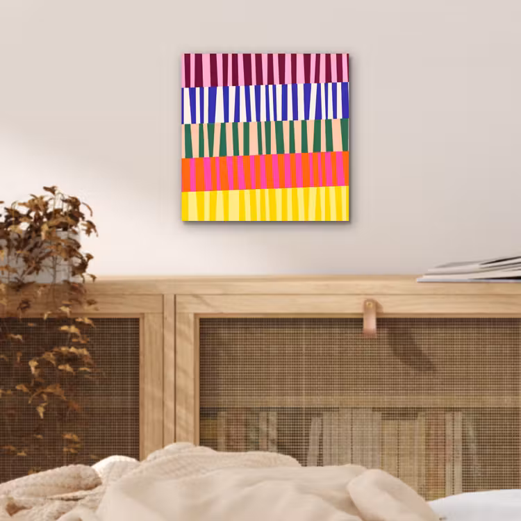 Alu-Dibond-Bild - Muster – Streifen – Abstrakt – Modern – Farbenfroh — 4