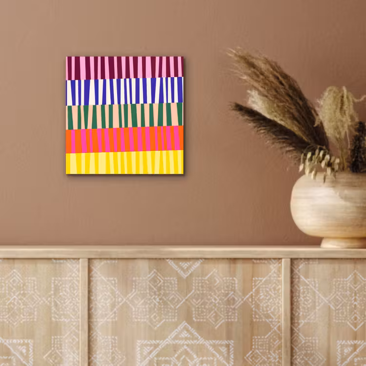 Alu-Dibond-Bild - Muster – Streifen – Abstrakt – Modern – Farbenfroh — 5