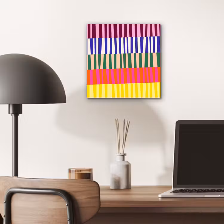 Alu-Dibond-Bild - Muster – Streifen – Abstrakt – Modern – Farbenfroh — 6