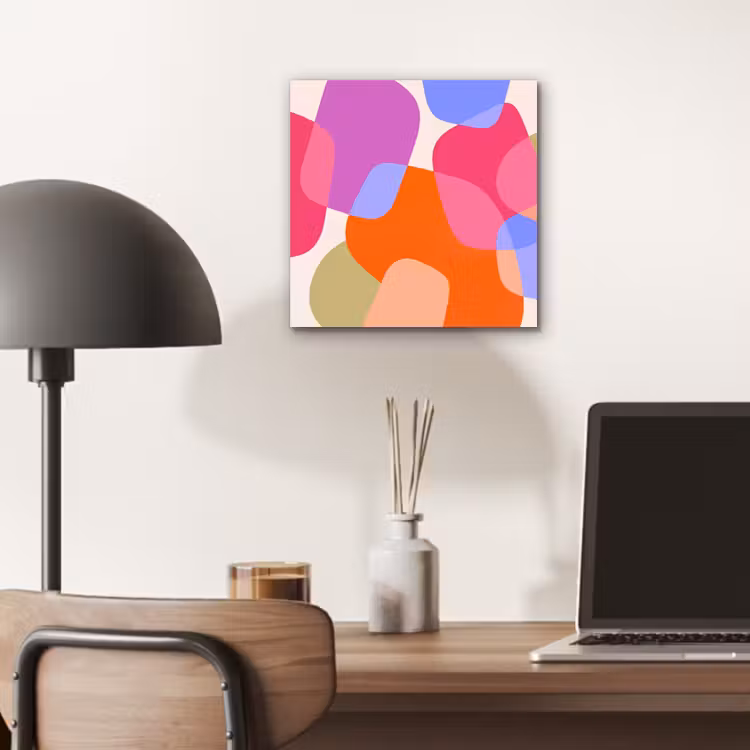 Alu-Dibond-Bild - Zusammenfassung – Formen – Modern – Farbenfroh — 6
