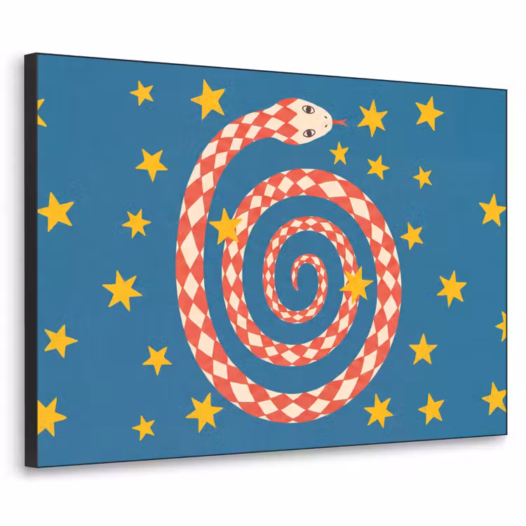 Art Frame - Schlange – Spirale – Tiere – Illustration – Rot — 1