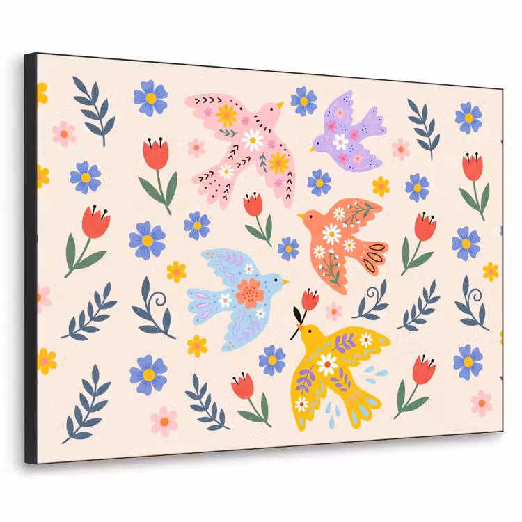 Art Frame - Vögel – Blumen – Folk – Bunt – Tiere — 1