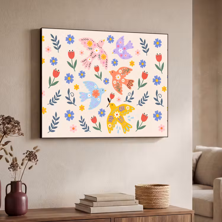 Art Frame - Vögel – Blumen – Folk – Bunt – Tiere — 3