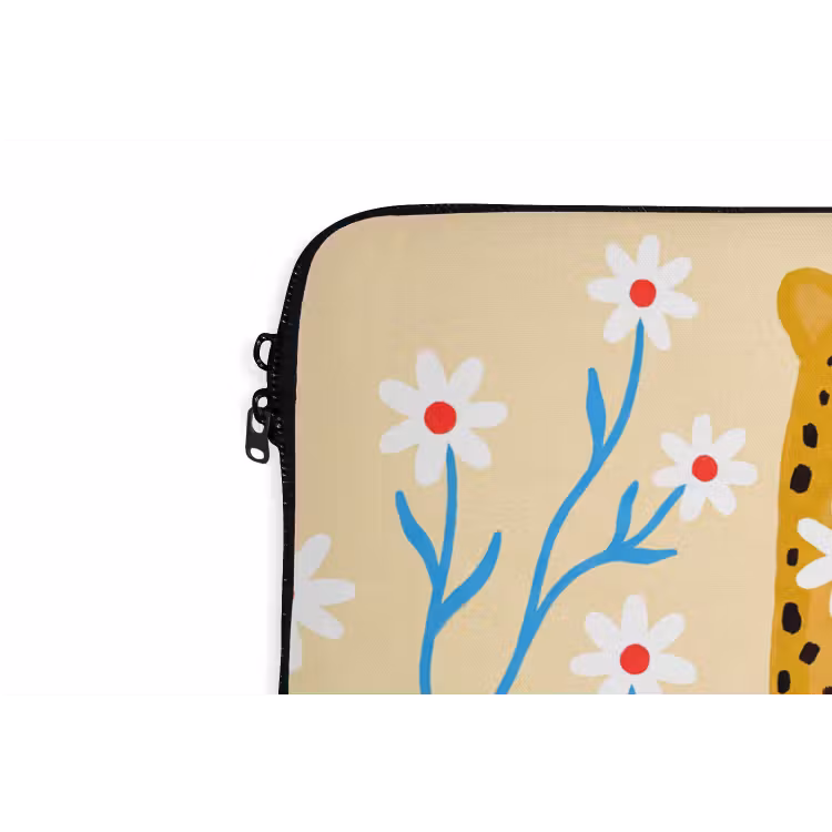 Laptop hülle - Tiere – Gepard – Blumen – Modern – Gelb — 5