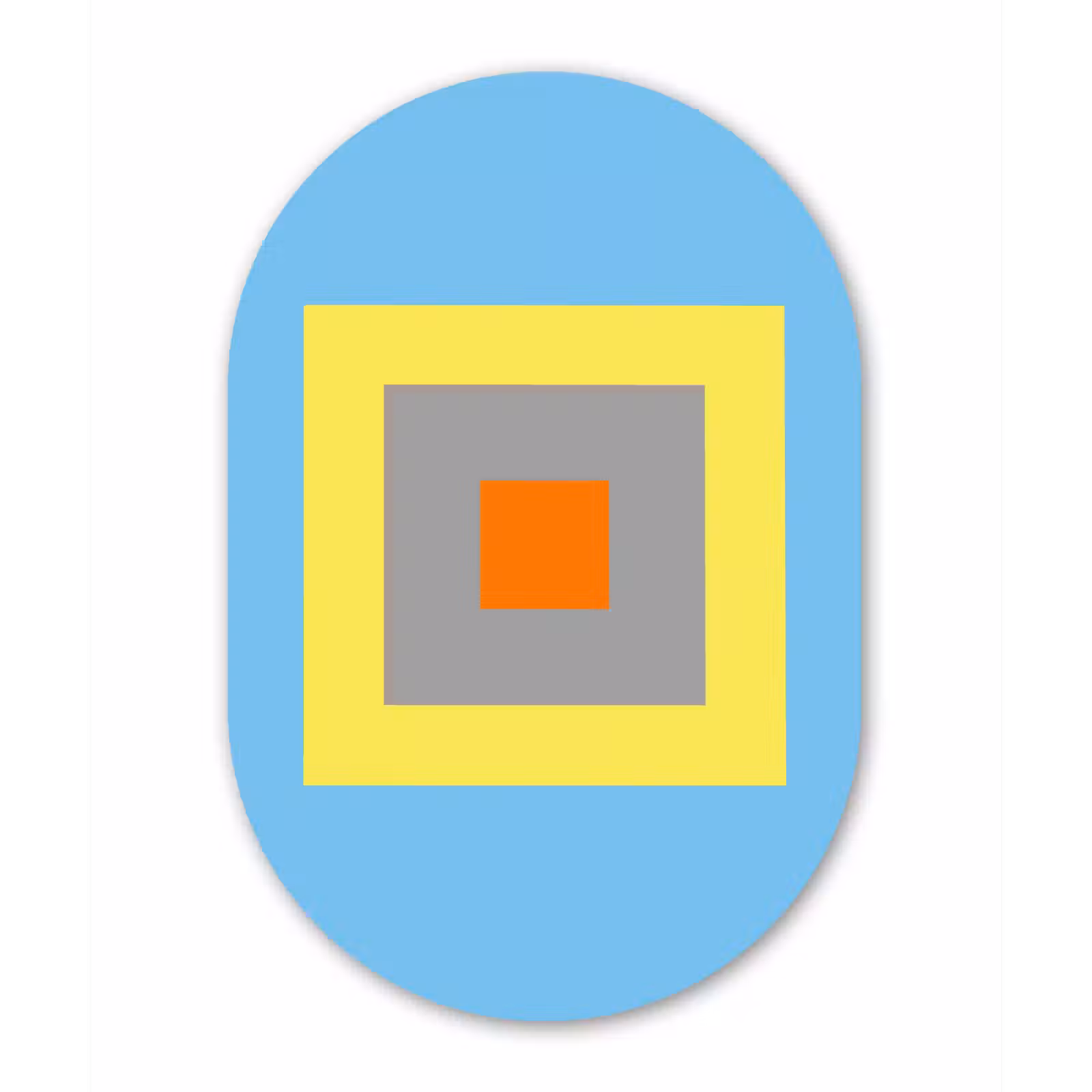 Alu-Dibond-Bild Oval - Abstrakt – Geometrisch – Farbenfroh – Modern – Formen — 1
