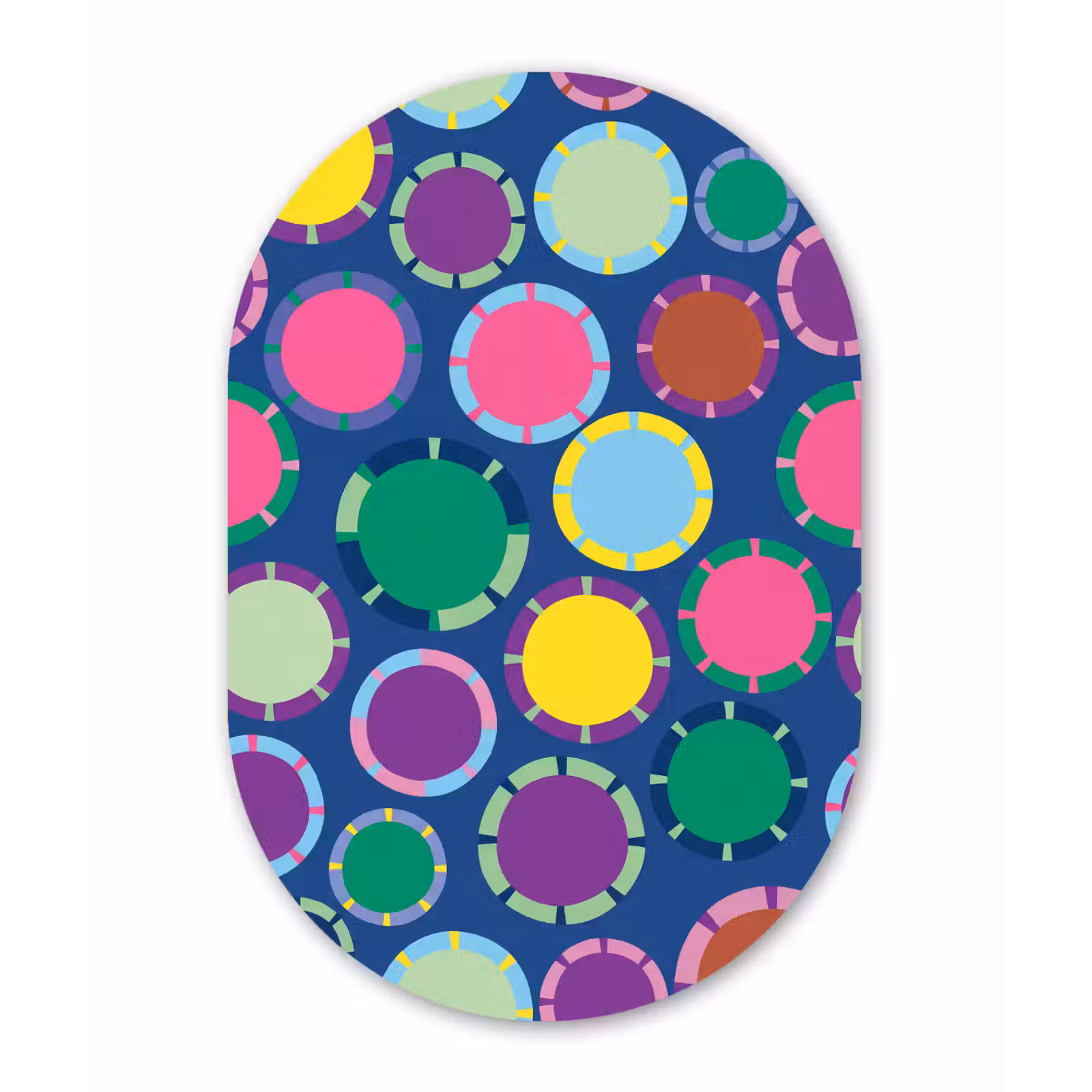Alu-Dibond-Bild Oval - Muster – Kreise – Abstrakt – Bunt — 1