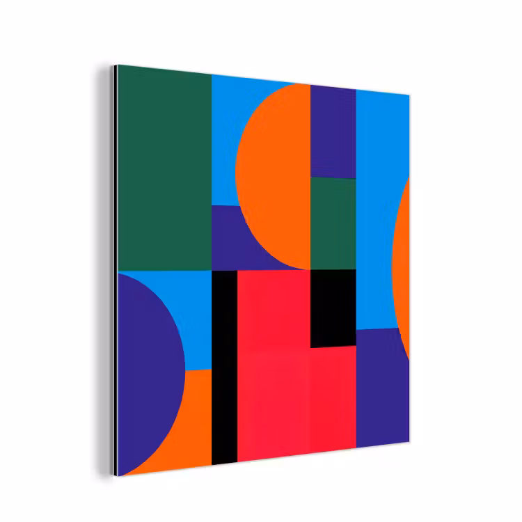 Alu-Dibond-Bild - Geometrisch – Abstrakt – Formen – Farbenfroh – Modern — 1