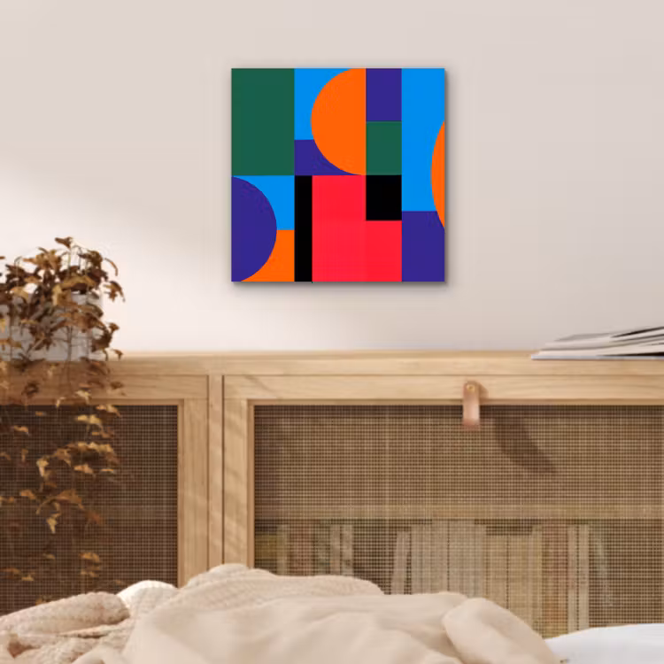 Alu-Dibond-Bild - Geometrisch – Abstrakt – Formen – Farbenfroh – Modern — 4
