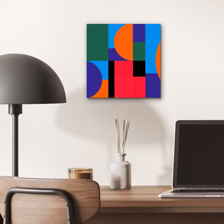 Alu-Dibond-Bild - Geometrisch – Abstrakt – Formen – Farbenfroh – Modern — 6