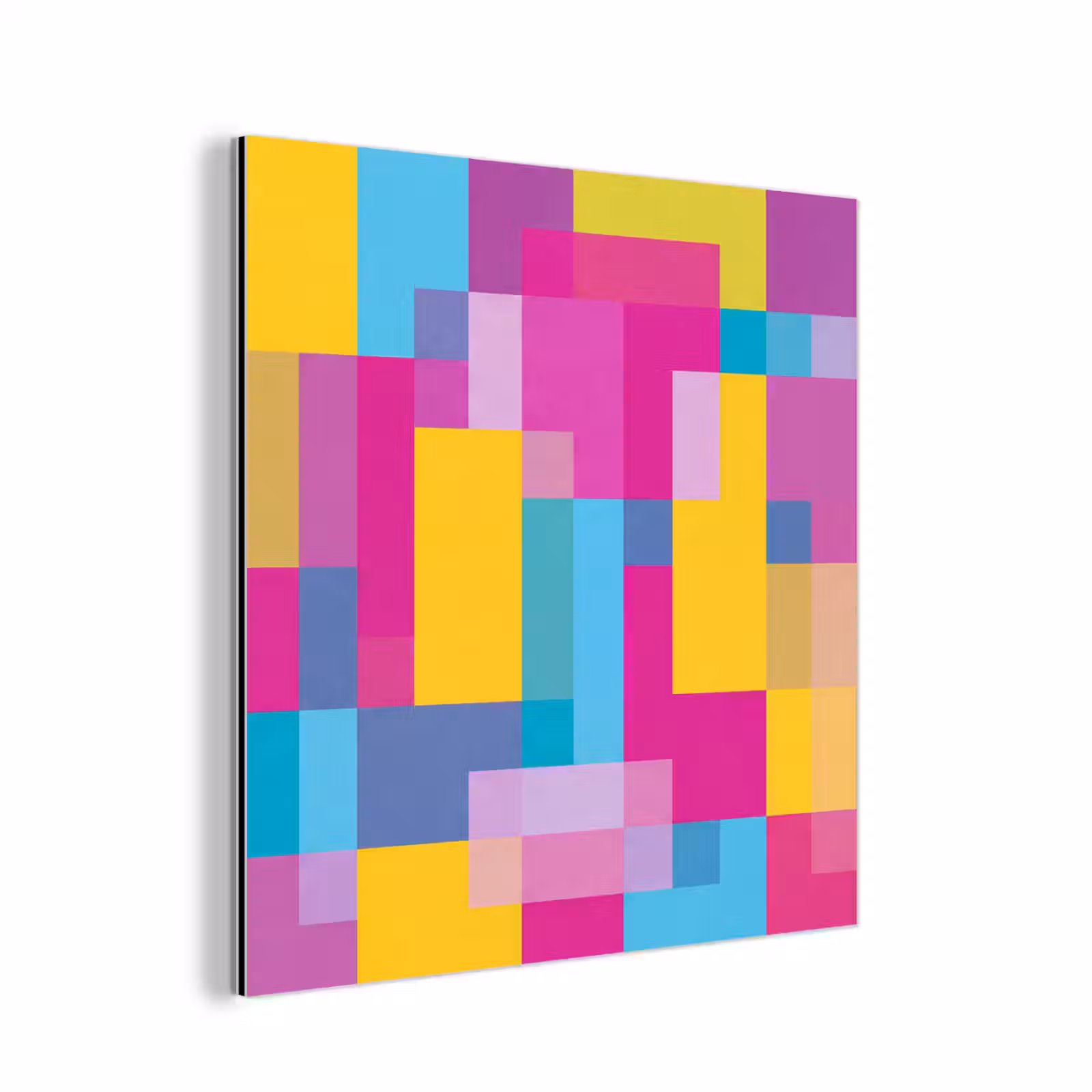 Alu-Dibond-Bild - Abstrakt – Geometrisch – Kunst – Farbenfroh – Modern — 1