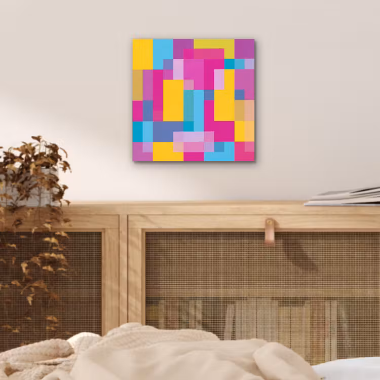 Alu-Dibond-Bild - Abstrakt – Geometrisch – Kunst – Farbenfroh – Modern — 4