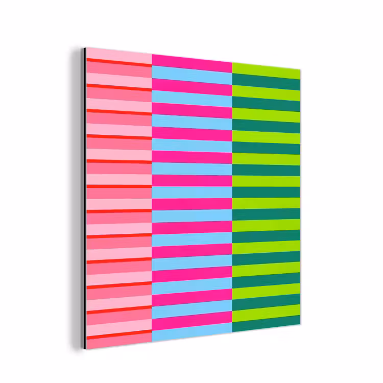 Alu-Dibond-Bild - Muster – Streifen – Modern – Abstrakt – Bunt — 1