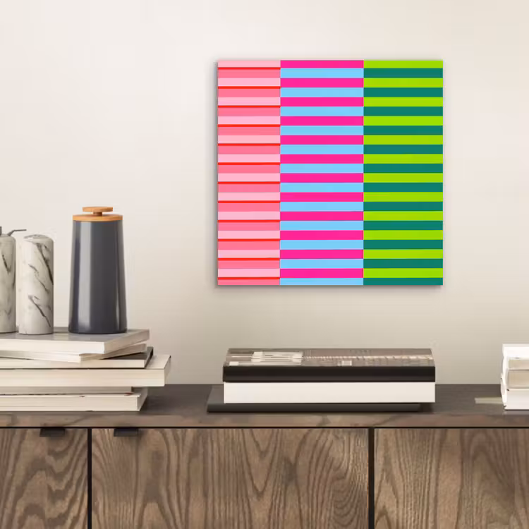 Alu-Dibond-Bild - Muster – Streifen – Modern – Abstrakt – Bunt — 2