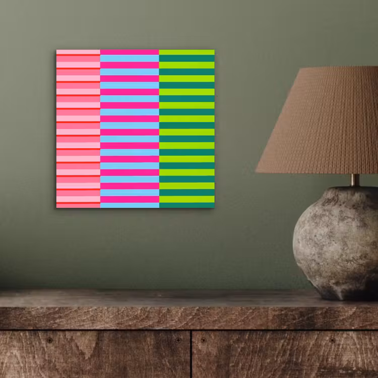 Alu-Dibond-Bild - Muster – Streifen – Modern – Abstrakt – Bunt — 3