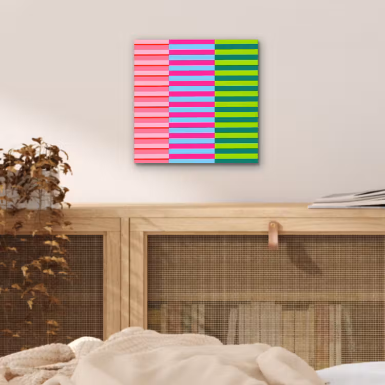 Alu-Dibond-Bild - Muster – Streifen – Modern – Abstrakt – Bunt — 4