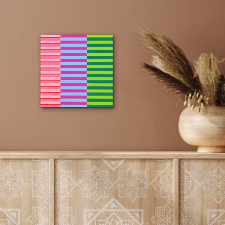 Alu-Dibond-Bild - Muster – Streifen – Modern – Abstrakt – Bunt — 5