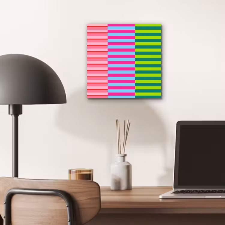 Alu-Dibond-Bild - Muster – Streifen – Modern – Abstrakt – Bunt — 6