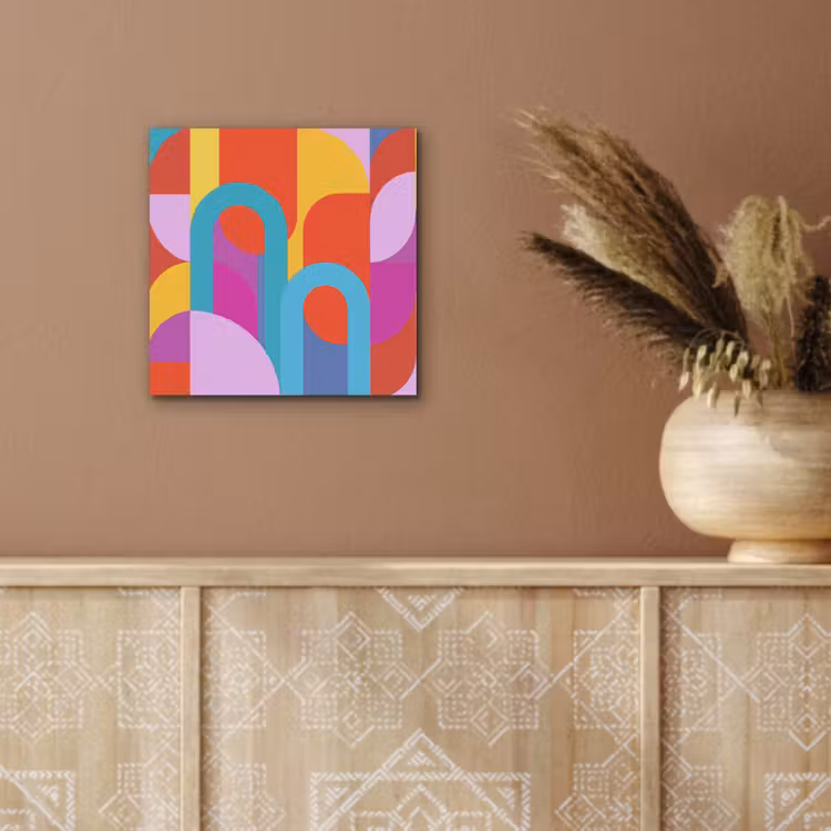 Alu-Dibond-Bild - Zusammenfassung – Geometrie – Farbenfroh – Modern – Kunst — 5