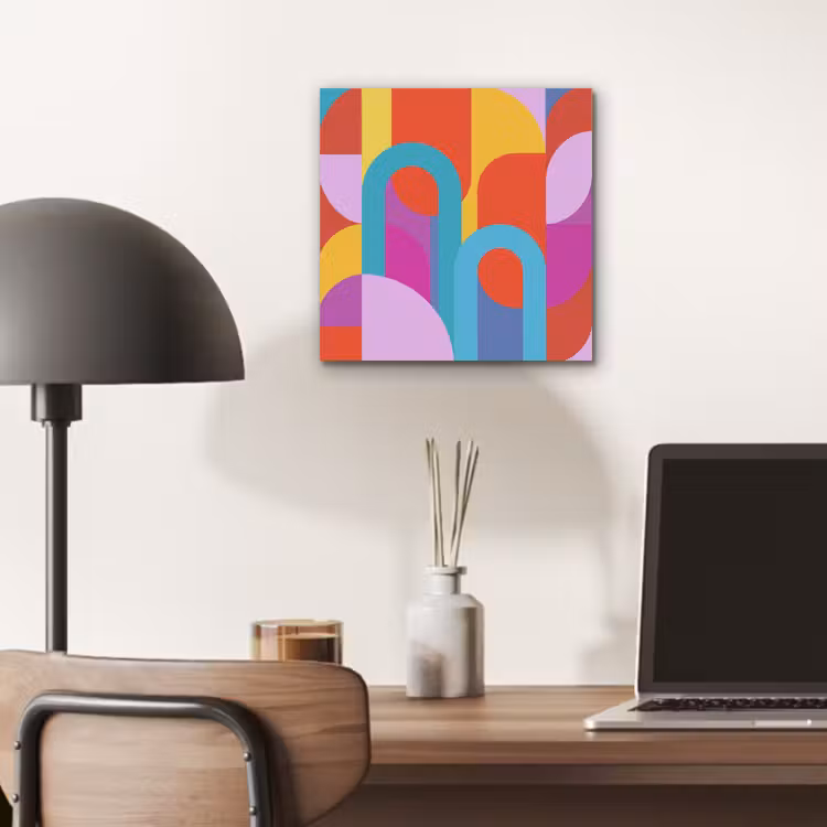 Alu-Dibond-Bild - Zusammenfassung – Geometrie – Farbenfroh – Modern – Kunst — 6