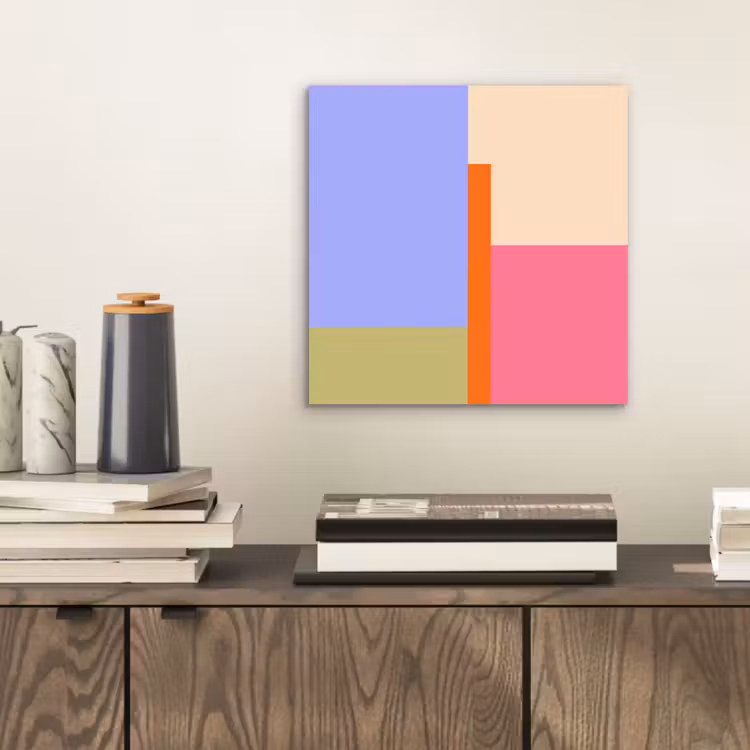 Alu-Dibond-Bild - Zusammenfassung – Geometrie – Kunst – Modern – Farbenfroh — 2